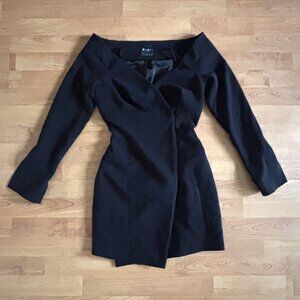 MIMII London Off Shoulder Black Blazer Dress Sz. XS
